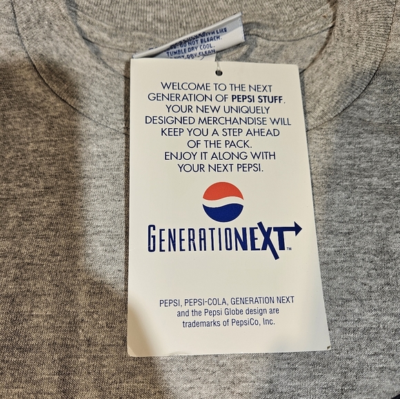 Pepsi Vintage 90s Generation Next Tee Gray L/XL NWT - Picture 7 of 8